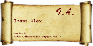 Ihász Alex névjegykártya