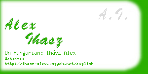 alex ihasz business card